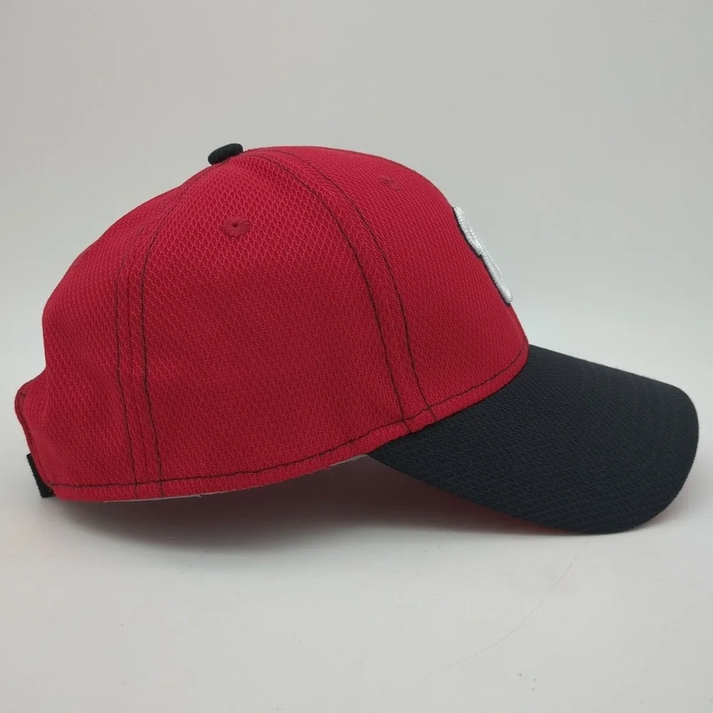 Washington Nationals Hat Cap Strapback Adjustable Red Black Mens New Era Mesh